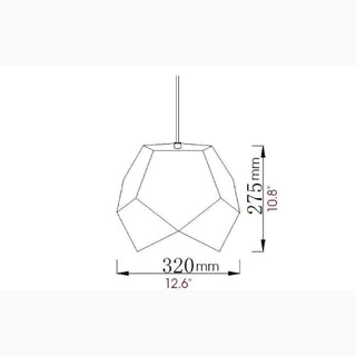 MIRODEMI Bairols Post-modern Origami Design Lamp Size