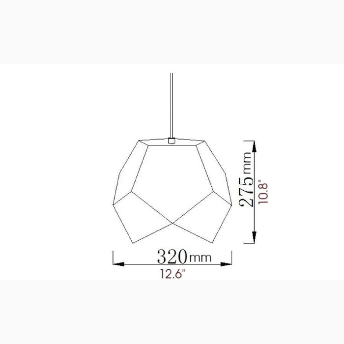 MIRODEMI Bairols Post-modern Origami Design Lamp Size