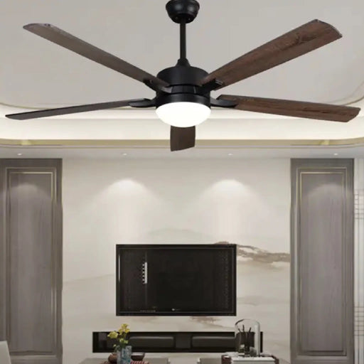 MIRODEMI® Barbariga | 66" Decorative LED White Wooden Ceiling Fan with Remote Control