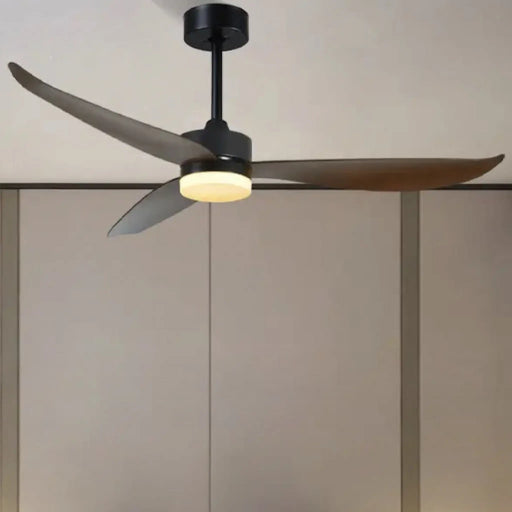 MIRODEMI® Bardonecchia | 52" Ultramodern Indoor Solid Wood Ceiling Fan With Lamp and Remote Control