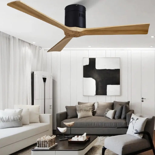 MIRODEMI® Bareggio | 52" Ceiling Fan Lamp with Plastic Blade and Remote Control