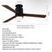 MIRODEMI® Barengo | 60" Ceiling Fan Without Light with Solid Wood Blades and Remote Control Parameters