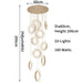 MIRODEMI® Baveno | Hanging Crystal Lighting for Staircase 10 lights spiral