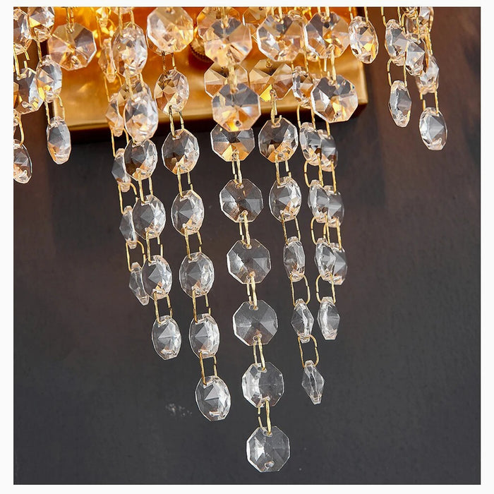 MIRODEMI Belmont crystal drops wall sconce