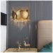 MIRODEMI Belmont crystal bedroom wall sconce
