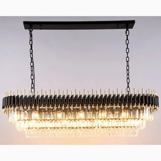 MIRODEMI® Bergeggi | Great Black Crystal Ceiling Chandelier for Living Room