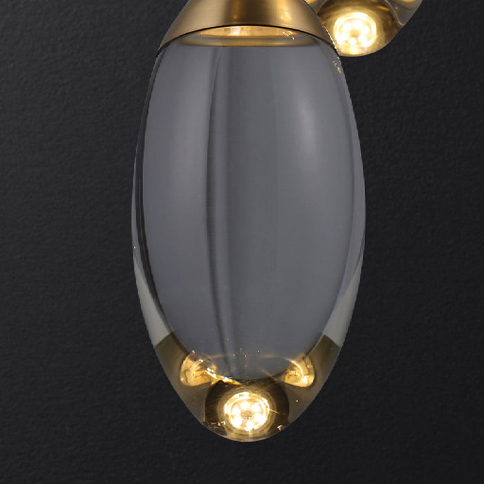 MIRODEMI® Bergeggi | Copper Crystal Pendant Light in the Shape of Balls