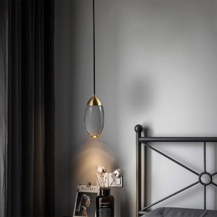 MIRODEMI Bergeggi Copper Crystal Pendant Light in the Shape of Balls For Bedroom Decoration
