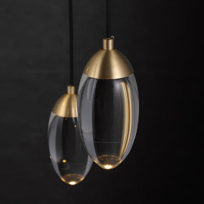 MIRODEMI Bergeggi Copper Crystal Pendant Light in the Shape of Balls Details Lampshade