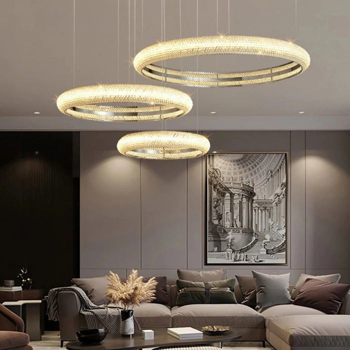 MIRODEMI® Bern | Ring Crystal Chandelier for Dining Room