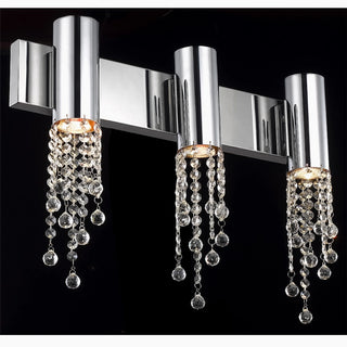 Modern|Chrome|Crystal|Wall|Lamp|Light|Sconce|Trendy