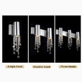 Modern|Chrome|Crystal|Wall|Lamp|Light|Sconce|Trendy