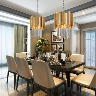 MIRODEMI® Biot | Gold Crystal Pendant Lighting Fixture