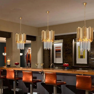 MIRODEMI® Biot | Gold Crystal Pendant Lighting