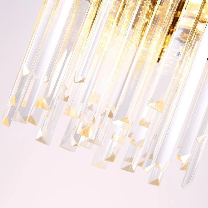 MIRODEMI® Biot | Gold Crystal Pendant Lighting for Dining Room