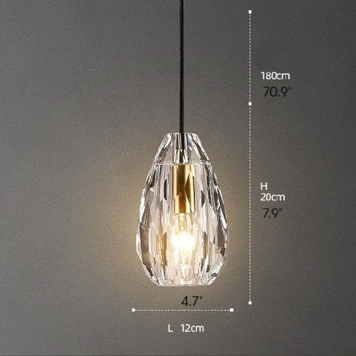 MIRODEMI® Boissano | Gorgeous Luxury Diamond Crystal Pendant Light for Living Room