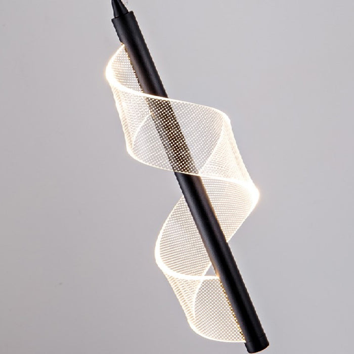 MIRODEMI® Bonassola | Exceptional Designer Long Spiral LED Pendant Chandelier