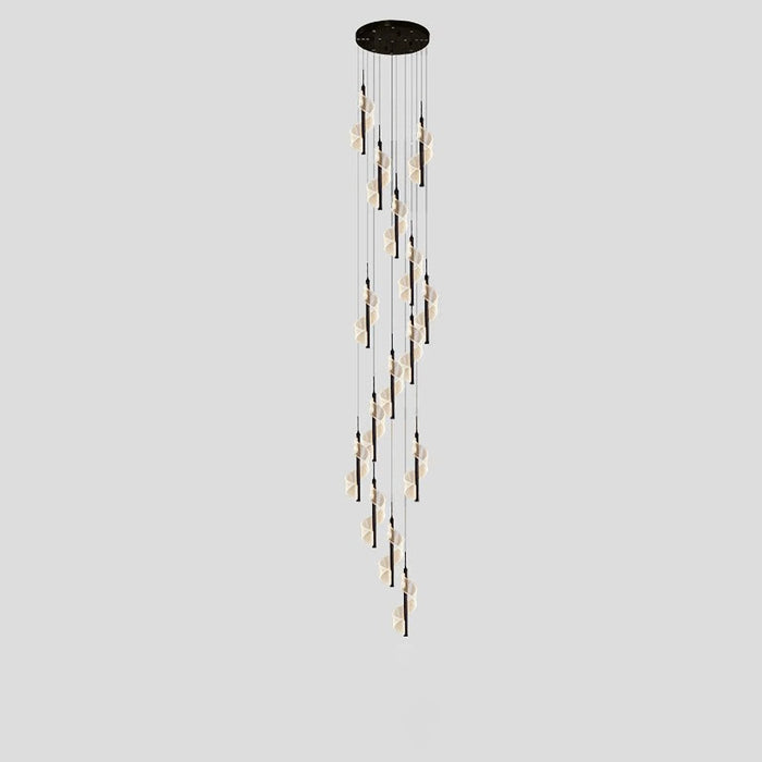 MIRODEMI® Bonassola | Exceptional Long Spiral LED Pendant Chandelier for Hallway
