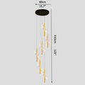 MIRODEMI® Bonassola | Exceptional Long Spiral LED Pendant Chandelier for Hallway