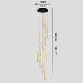 MIRODEMI® Bonassola | Exceptional Long Spiral LED Pendant Chandelier for Hallway