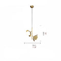 MIRODEMI Bordighera Nordic Gold Ceiling Copper Light With Flower Design Size