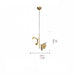 MIRODEMI Bordighera Nordic Gold Ceiling Copper Light With Flower Design Size
