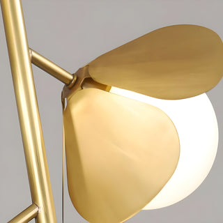 MIRODEMI Bordighera Nordic Gold Ceiling Copper Light With Flower Design LED Lampshade