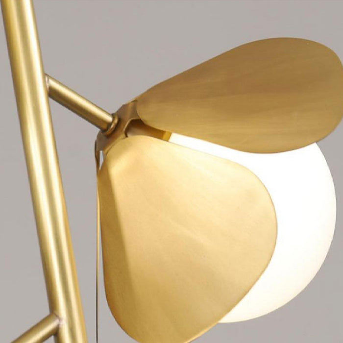 MIRODEMI Bordighera Nordic Gold Ceiling Copper Light With Flower Design LED Lampshade