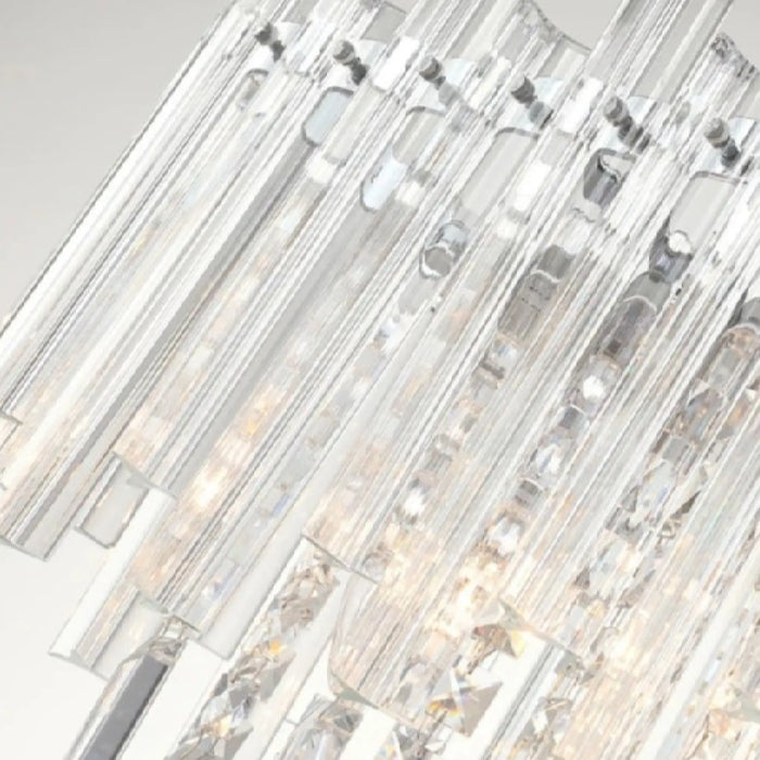 MIRODEMI® Borghetto Santo Spirito | Elegant Gold Rectangle Crystal Chandelier for Living Room