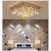 MIRODEMI® Borghetto Santo Spirito | Gold Square Crystal Chandelier for bedroom