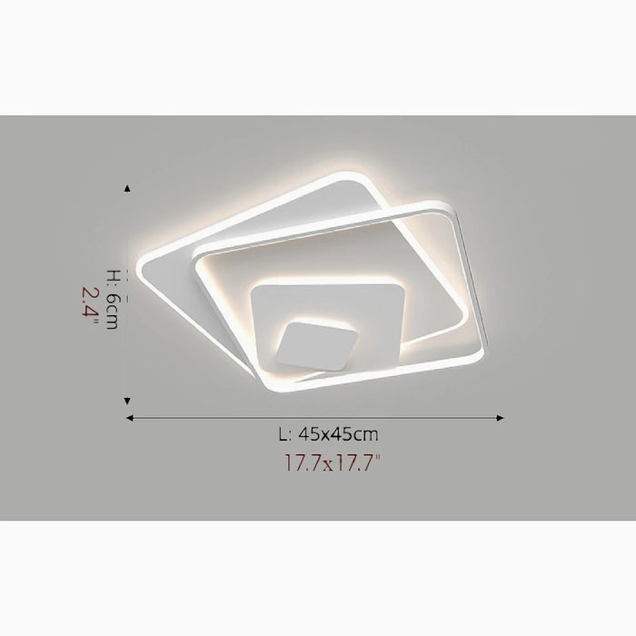 MIRODEMI® Borgloon | white Square LED Ceiling Light