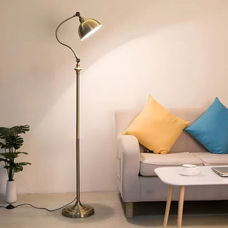 MIRODEMI® Bouveret | Nordic Style Black/Bronze Retro Floor LED Lamp for Living Room, Bedroom