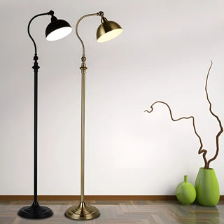 MIRODEMI® Bouveret | Nordic Style Black/Bronze Retro Floor LED Lamp for Living Room, Bedroom