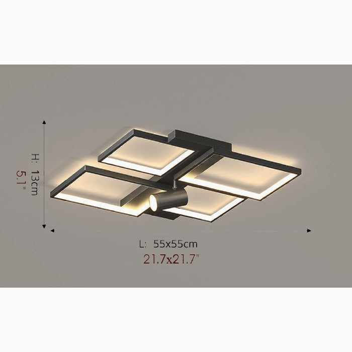 MIRODEMI® Braine-le-Comte | Modern Square LED Ceiling Light