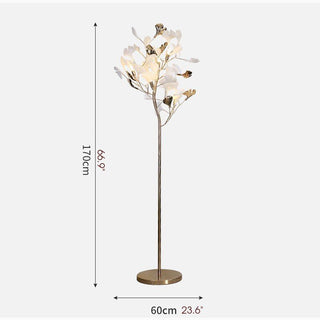 MIRODEMI® Bremgarten | Creative Ginkgo Leaves Shaped LED Floor Lamp for Living Room, Bedroom, Home, Hall