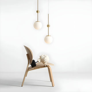 Modern Ball-Shaped LED Metal and Glass White Ceiling Lamp from Mirodemi for Living Room