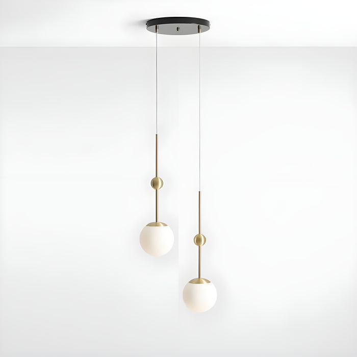 Modern Ball-Shaped LED Metal and Glass White Ceiling Lamp from Mirodemi for Home Decor