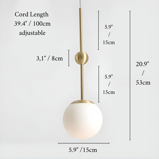 Modern Ball-Shaped LED Metal and Glass White Ceiling Lamp from Mirodemi for Parlor