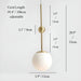 Modern Ball-Shaped LED Metal and Glass White Ceiling Lamp from Mirodemi for Parlor