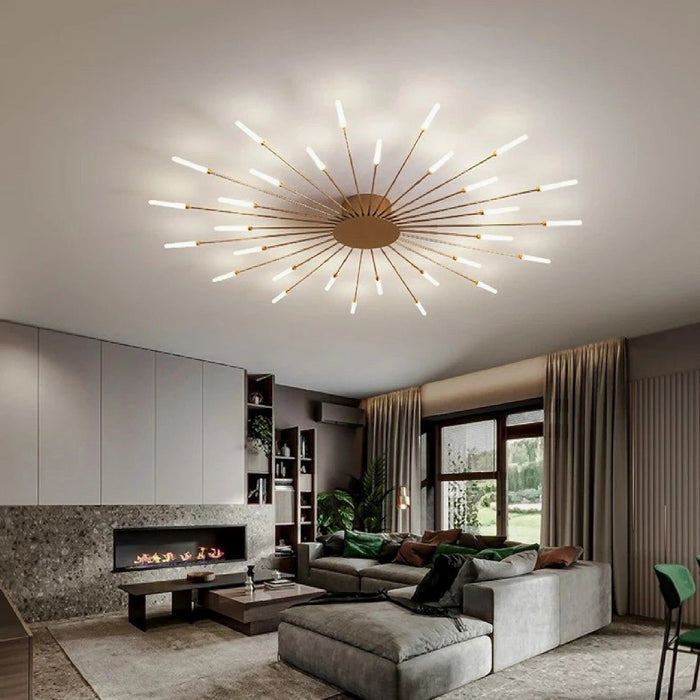 MIRODEMI® Brugg | Modern LED gold Dandelion Ceiling Light