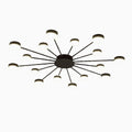 MIRODEMI® Buchs | Floral shaped black LED Ceiling Chandelier