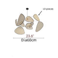 MIRODEMI® French Designer Chandelier with Hand Made Rattan Wicker for Bedroom Cool Light / Dia23.6" / Dia60.0cm