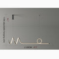 MIRODEMI Bussigny-près-Lausanne Nordic Pendant Lamp With A Long Strip Size Black