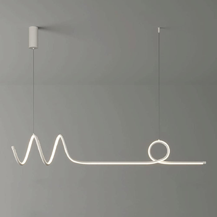 MIRODEMI Bussigny-près-Lausanne Nordic Pendant Lamp With A Long Strip White Color