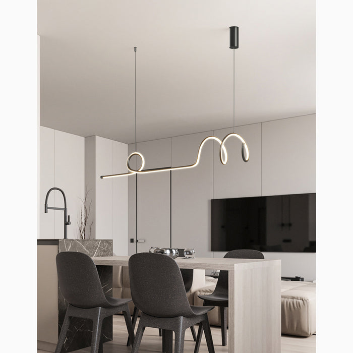 MIRODEMI Bussigny-près-Lausanne Nordic Pendant Lamp With A Long Strip For Kitchen Island