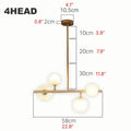 MIRODEMI® Ca' d'Andrea | Gold Pearls Chandelier for Kitchen