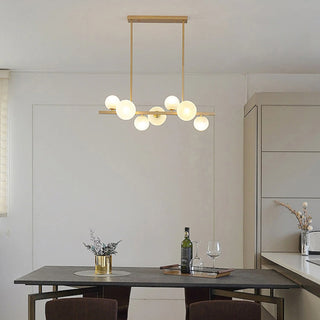 MIRODEMI® Ca' d'Andrea | Modern Gold Pearls Chandelier for Kitchen Island