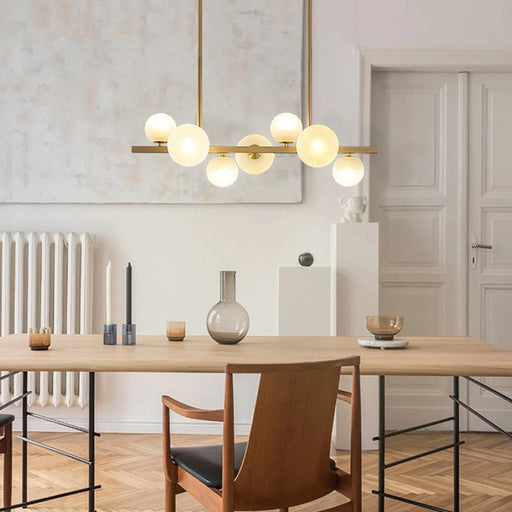 MIRODEMI® Ca' d'Andrea | Modern Gold Pearls Chandelier for Dining Room
