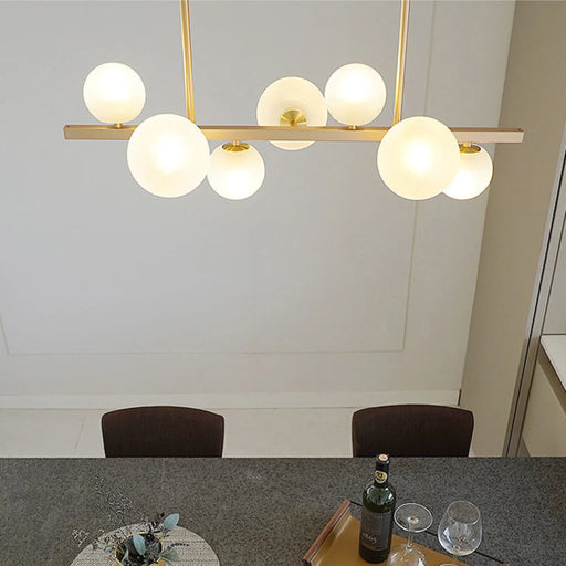 MIRODEMI® Ca' d'Andrea | Modern Gold Pearls Chandelier for Kitchen