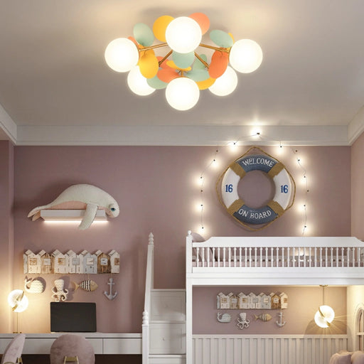 MIRODEMI® Cabella Ligure | Creative Flower Branch LED Ceiling Lamp for Bedroom